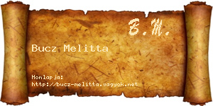 Bucz Melitta névjegykártya